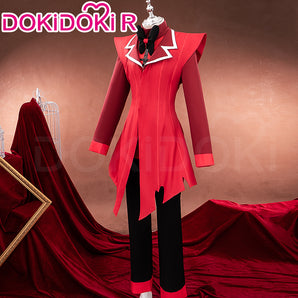 【Size S-2XL】DokiDoki-R Anime Hell Hotel Cosplay Alastorr Cosplay Red Costume Suit