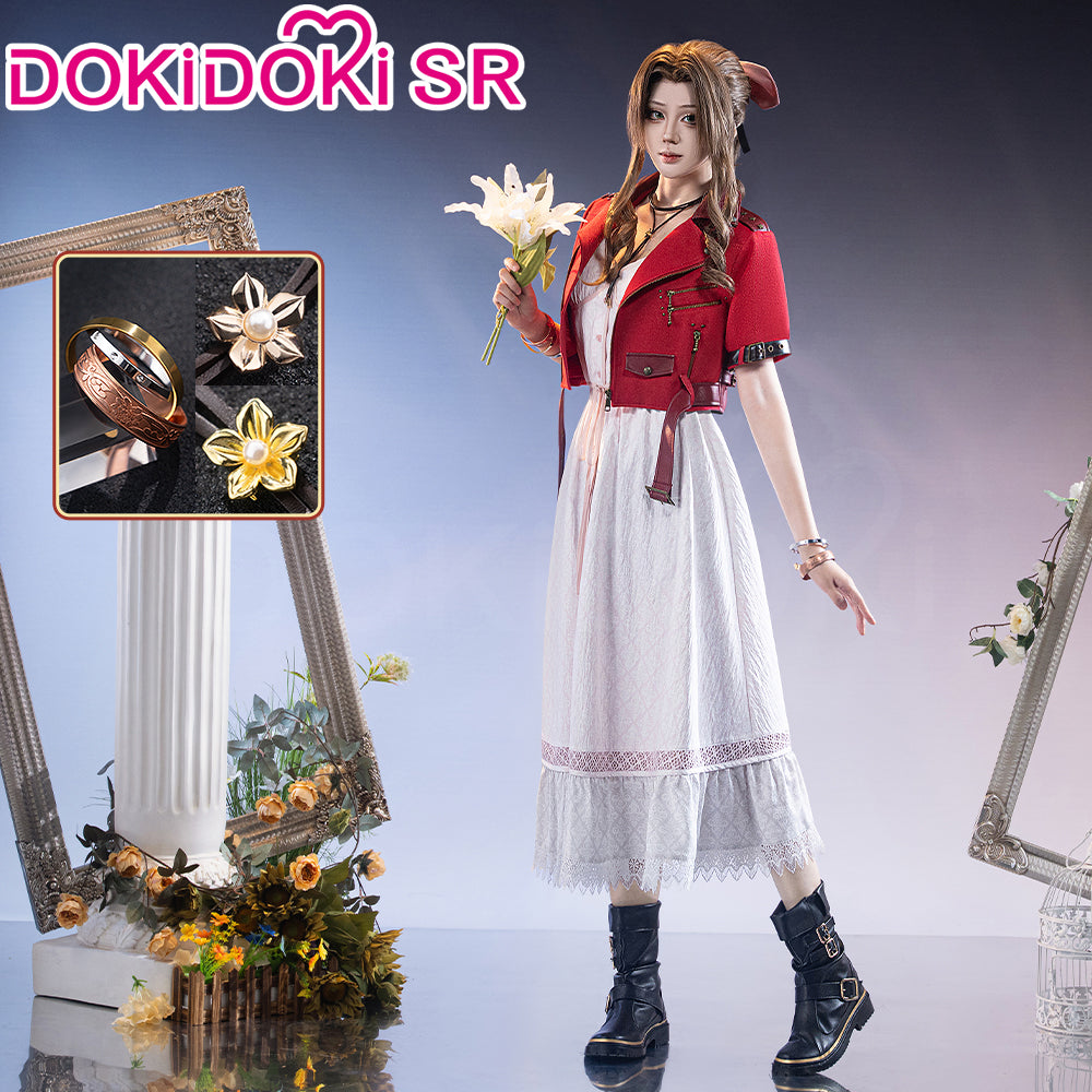 【Ready For Ship】【Size S-3XL】DokiDoki-SR Game Cosplay Costume Red Coat White Dress, So please do not choose Express shipping option when placing your 【Ready For Ship】【Size S-3XL】DokiDoki-SR Game Cosplay Costume Red Coat White Dress, So please do not choose Express shipping option when placing your