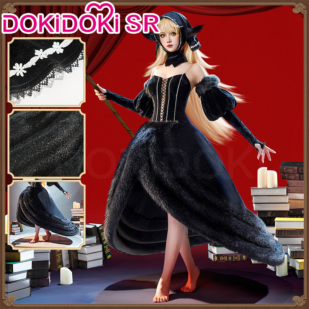 Ready For ShipDokiDoki-SR Anime Delicious in Dungeon Cosplay Marcille Donato Costume Dungeon Lord Black Dress, M-Ready For Ship Ready For ShipDokiDoki-SR Anime Delicious in Dungeon Cosplay Marcille Donato Costume Dungeon Lord Black Dress, M-Ready For Ship