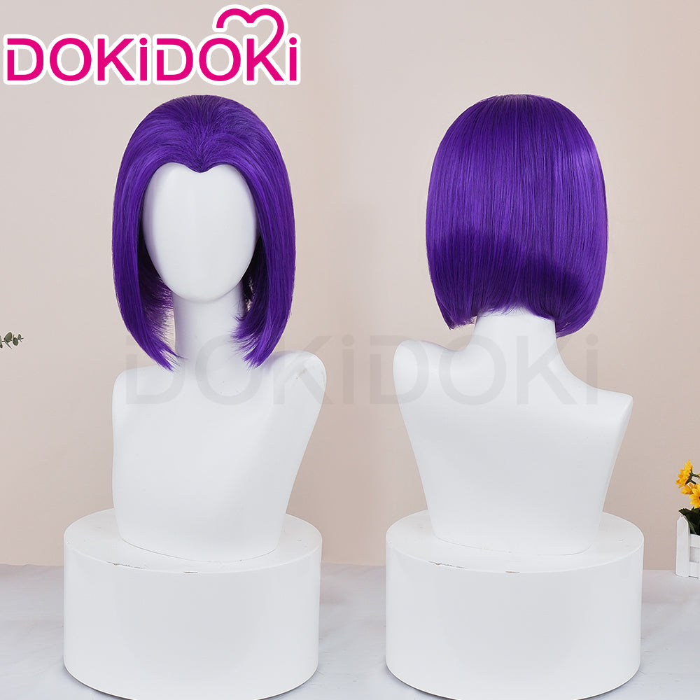 DokiDoki Anime Teen Titans Cosplay Raven Wig Short Straight Purple Hai