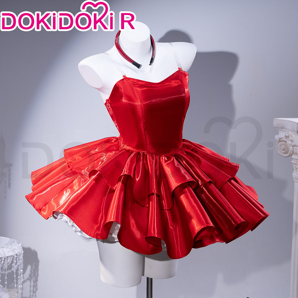 In StockSize XS-3XLDokiDoki-R Anime Movie Perfect Blue Cosplay Kirigoe Mima Costume Strapless Red Dress, Costume Only-XS-In Stock In StockSize XS-3XLDokiDoki-R Anime Movie Perfect Blue Cosplay Kirigoe Mima Costume Strapless Red Dress, Costume Only-XS-In Stock