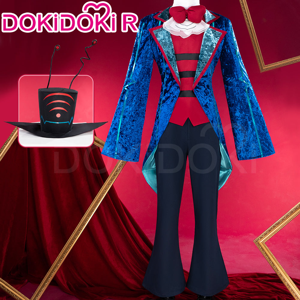 DokiDoki-R Anime Hell Hotel Cosplay TV Demon Costume Blue Striped Suit –  dokidokicosplay