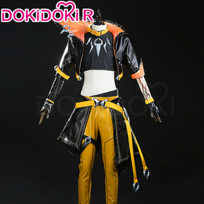 DokiDoki-R Game Cosplay Costume Yellow Black Men