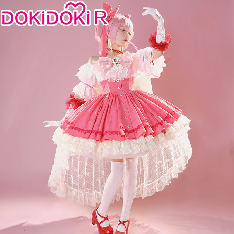cosplay pink dress Ready For ShipSize S-3XLDokiDoki Movie Cosplay Costume Pink Bubble Dress, Costume Only-S/M-Ready For Ship