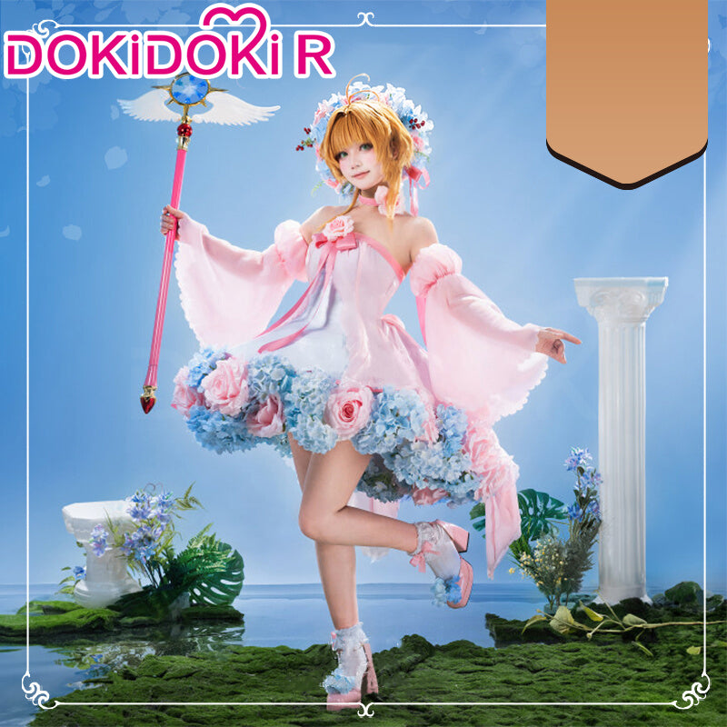 Ready For ShipDokiDoki-R Anime Cardcaptor Sakura: Clear Card Cosplay Sakura Costume Pink Flower Dress - L-Ready For Ship Ready For ShipDokiDoki-R Anime Cardcaptor Sakura: Clear Card Cosplay Sakura Costume Pink Flower Dress - L-Ready For Ship