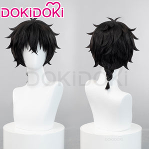 DokiDoki Anime Wind Breaker Cosplay Togame Jo Wig Short Straight Black Hair Togamejo