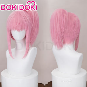 DokiDoki Anime Shugo Chara Cosplay Hinamori Amu Daiya Wig Long  Pink Ponytail Hair Amulet Heart
