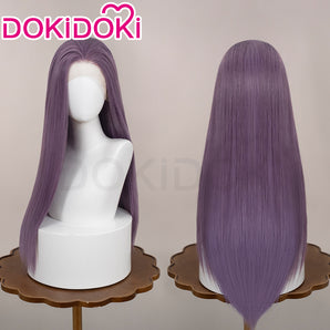 【Front Lace】DokiDoki Game Love And Deepspace Cosplay Main Character Wig Long Straight Purple Hair Women