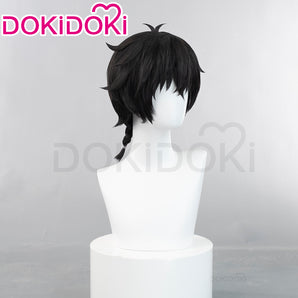 DokiDoki Anime Wind Breaker Cosplay Togame Jo Wig Short Straight Black Hair Togamejo