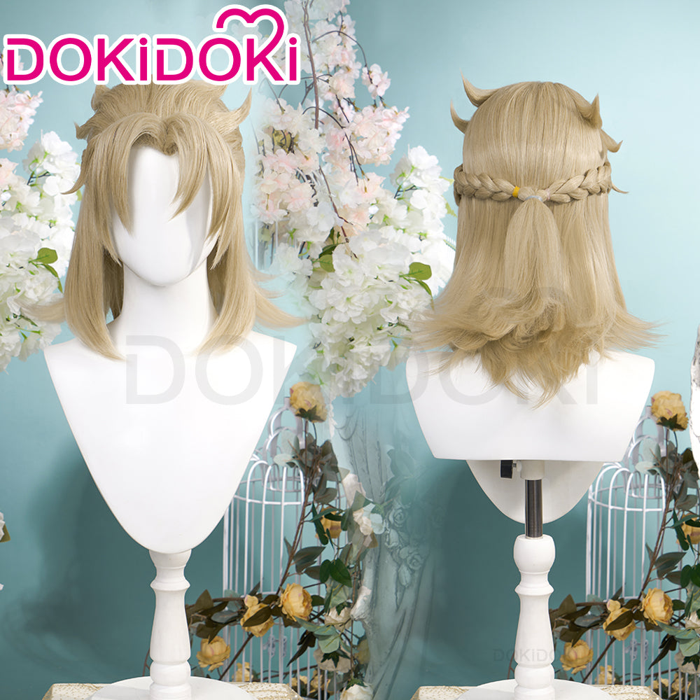 Ready For Ship DokiDoki Game Genshin Impact Cosplay Albedo Wig Short