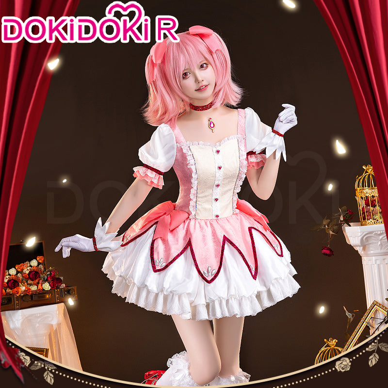 In Stock】DokiDoki-R Anime Cosplay Costume Battle Suit Pink White