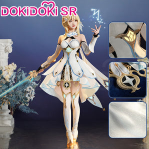【Ready For Ship】【3 Diffrent Lights】DokiDoki-SSR Game Genshin Impact Traveler Lumine Cosplay Costume Ying