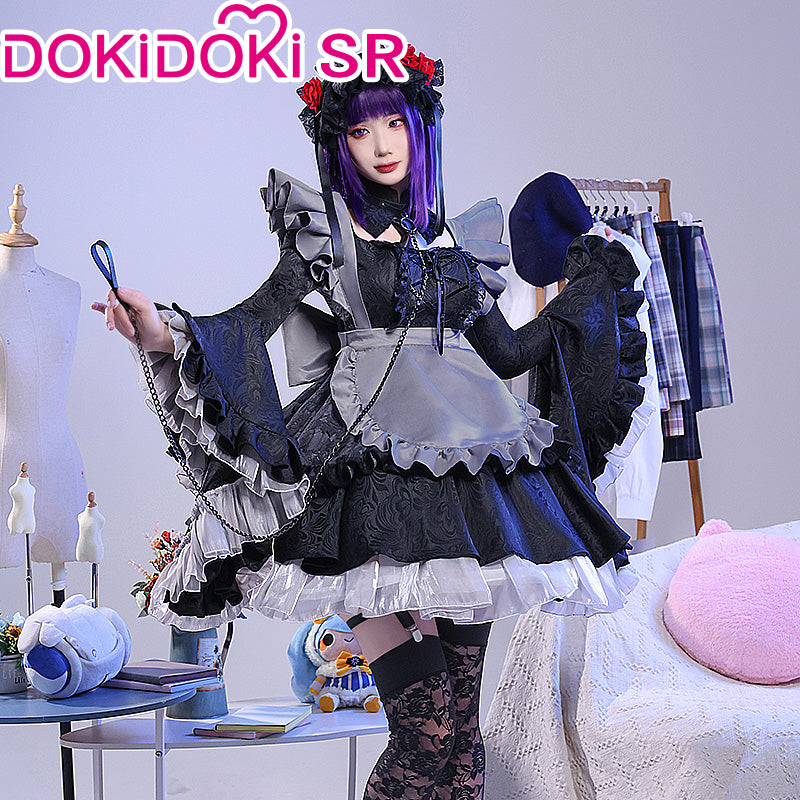 DokiDoki-SR Anime Cosplay Costume Maid Black Dress – dokidokicosplay