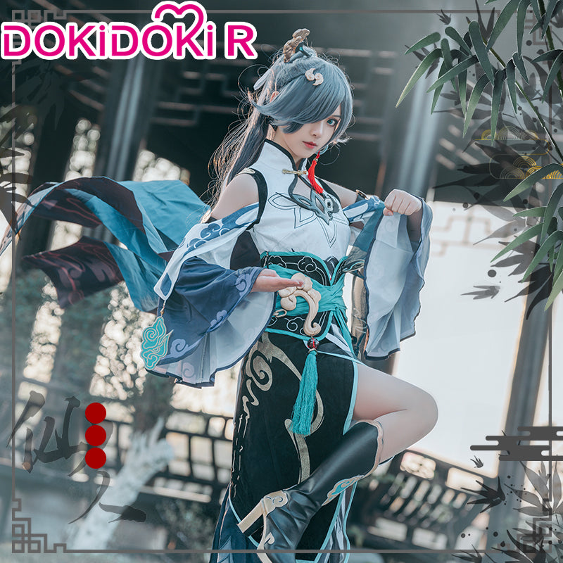 DokiDoki-R Game Honkai Impact 3rd Cosplay Fu Hua Costume / Wig