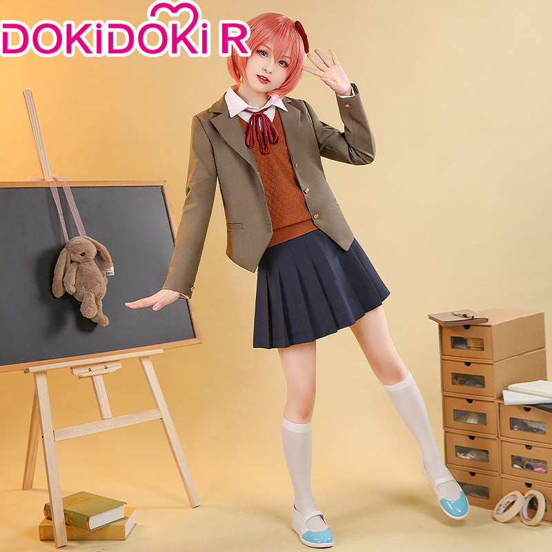 Doki Doki Literature Club! Game Cosplay Shoes DDLC Monika Pink Kawaii