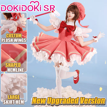 【Partially Ready For Ship】DokiDoki-SR Anime Card Captor Sakura Cosplay Kinomoto Sakura Costume / Shoes Women Cardcaptor Sakura, So please do not