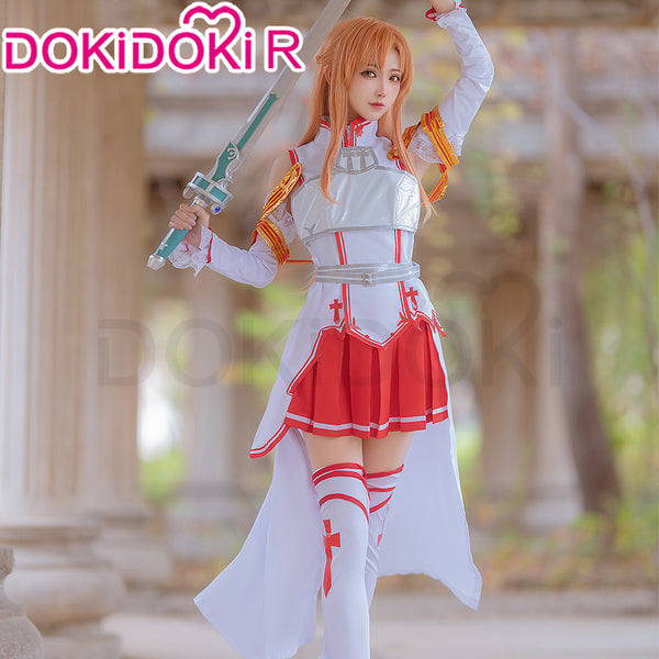 DokiDoki-R Anime Sword Art Online Cosplay Yuuki Asuna Costume SAO