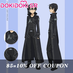 $5 Deposit =10% OFF Coupon DokiDoki-SR Anime Sword Art Online Cosplay Kirigaya Kazuto Costume SAO