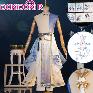 【Partially Ready For Ship】【Size S-2XL】DokiDoki-R Game Love and Deepspace Cosplay Forgotten Sea Rafayel Costume / Tattoo God of the Tides