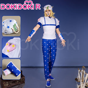 【 Ready For Ship】【Size S-2XL】DokiDoki-R Anime Season 7 Cosplay Costume White Blue Suit SBR