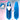【Front Lace】【130 CM】DokiDoki Anime Game Cosplay Wig Long Straight Blue Hair