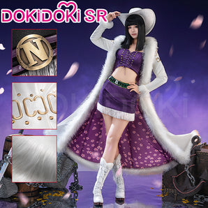 【Partial Ready For Ship】【Size S-3XL】DokiDoki-SR Anime Cosplay Women Costume Purple White With Hat / Long Cape Live Action Version Season 2 Halloween