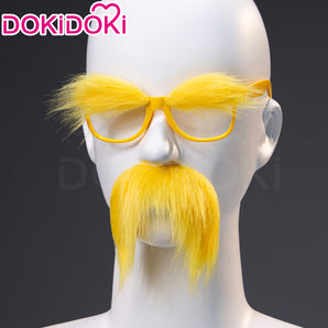 【In Stock】DokiDoki Anime The Lorax Cosplay Lorax Yellow Beard Glasses Funny Accessory