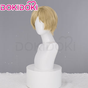 DokiDoki Anime Cosplay Wig Short Straight Golden Hair Men