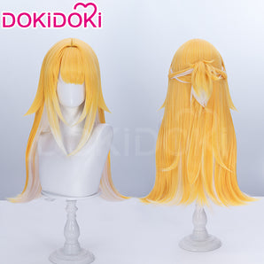 DokiDoki Game Zenless Zone Zero Cosplay Ju Fufu Cosplay Wig Long Straight Yellow Hair Ju Fu Fu ZZZ