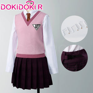 DokiDoki-R Game Cosplay Costume Pink Black Dress Suit