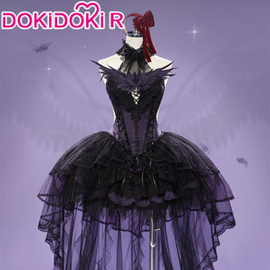 DokiDoki-R Anime Cosplay Goddess / Devil Costume Dress Doujin Purple / White