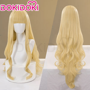 DokiDoki Anime Shugo Chara Cosplay Mashiro Rima Wig Long Curly Linen Hair