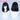 【Ready For Ship】DokiDoki Moive Cosplay Wig Black/ Golden Short Straights Hair / Ear Clip / Necklace / Ring