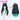 DokiDoki Game Arknights Cosplay Mon3tr Wig Long Straight Black Green Hair