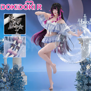 【Size S-3XL】DokiDoki-R Game Genshin Impact Cosplay Columbina Costume Swimsuit Nod Krai Fatui Harbingers