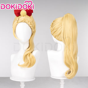 DokiDoki Anime Delicious in Dungeon Cosplay Marcille Donato Wig Long Curly Yellow Dungeon Meshi Christmas