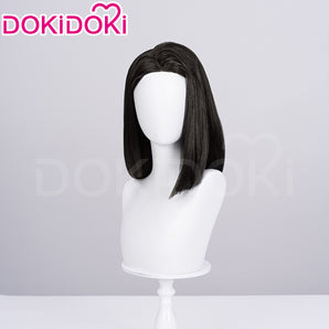 DokiDoki Game Wig Cosplay Straight Black Wig Female