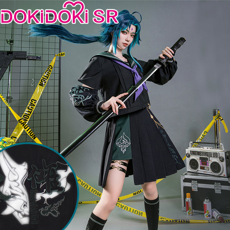 DokiDoki-SR Game Genshin Impact Cosplay Xiao JK Skirt Doujin Cool Casu ...
