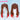 DokiDoki Anime Bocchi the Rock! Cosplay Otsuki Yoyoko Wig Long Curly Brown Red Highlight Hair SIDEROS