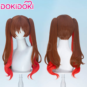 DokiDoki Anime Bocchi the Rock! Cosplay Otsuki Yoyoko Wig Long Curly Brown Red Highlight Hair SIDEROS