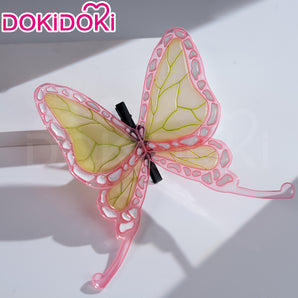 DokiDoki Anime Cosplay Prop Pink Green Butterfly Hair Accessory