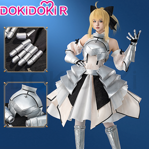 【3 Style】DokiDoki-R Game Fate / Stay Night Cosplay Artoria Pendragon Lily Costume FGO Arturia Pendragon Alter Saber Lily