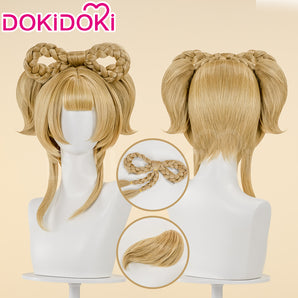 【Ready For Ship】【Last Batch】DokiDoki Game Genshin Impact Cosplay Yaoyao Wig Women Yao Yao Light Brown Wig