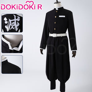 【Size XS-2XL】DokiDoki-R Anime Cosplay Corps Uniform Costume Black White Embroidery