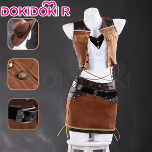 【Size S-3XL】DokiDoki-R Game Cosplay Costume Brown Cowgirl Outfit