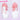 DokiDoki Game Cosplay Women Wig Pink Short Hair Blonde Highlight Bun x LE SSERAFIM