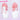 DokiDoki Game Cosplay Women Wig Pink Short Hair Blonde Highlight Bun x LE SSERAFIM