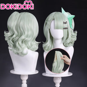 DokiDoki Game Zenless Zone Zero Cosplay Virtual Idol Wig Long Curly Green Ponytail Hair