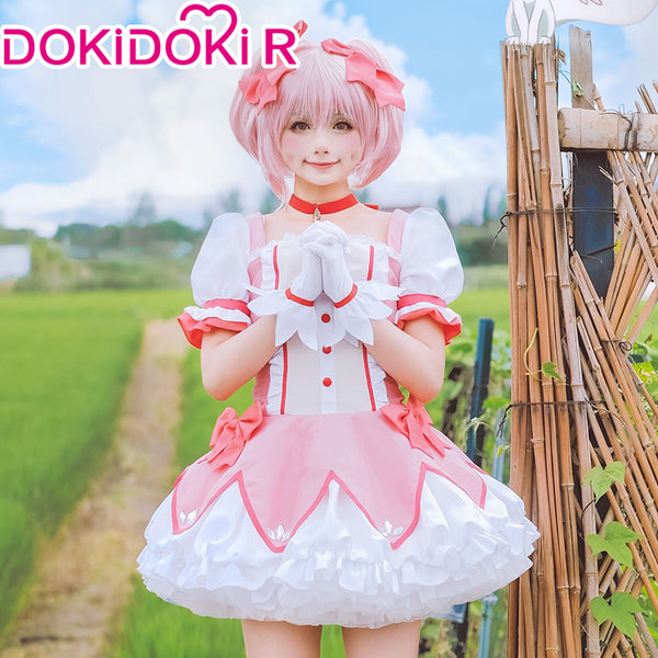 In Stock DokiDoki R Anime Cosplay Costume Women Halloween Pink Battle dokidokicosplay