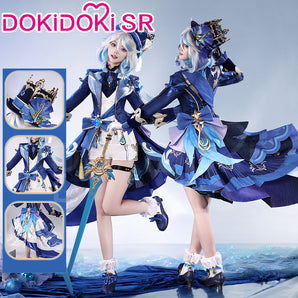 【Size S-2XL】【 Ready For Ship】DokiDoki-SR Game Genshin Impact Cosplay Fontaine Furina Costume / Shoes Dark Furina Focalors